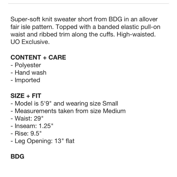 NEW! BDG Urban Outfitters Fairisle Sweater Knit Short L Weed - Picture 2 of 7